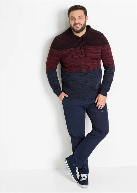 Pull doux en fine maille à capuche, bonprix