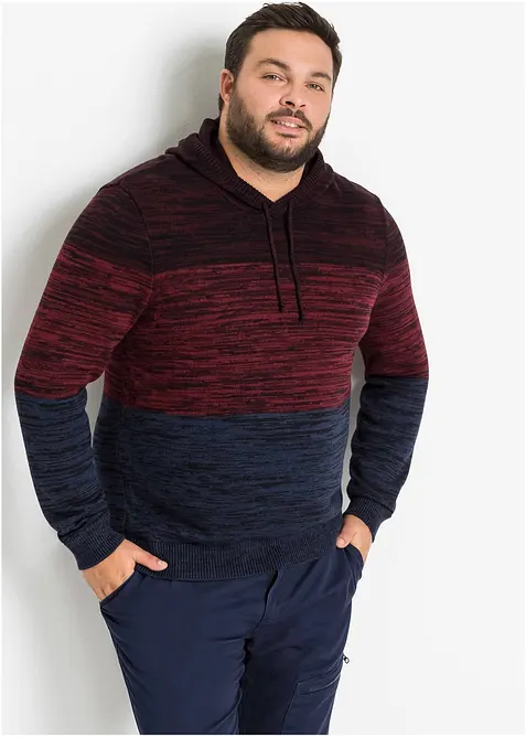 Pull doux en fine maille à capuche, bonprix
