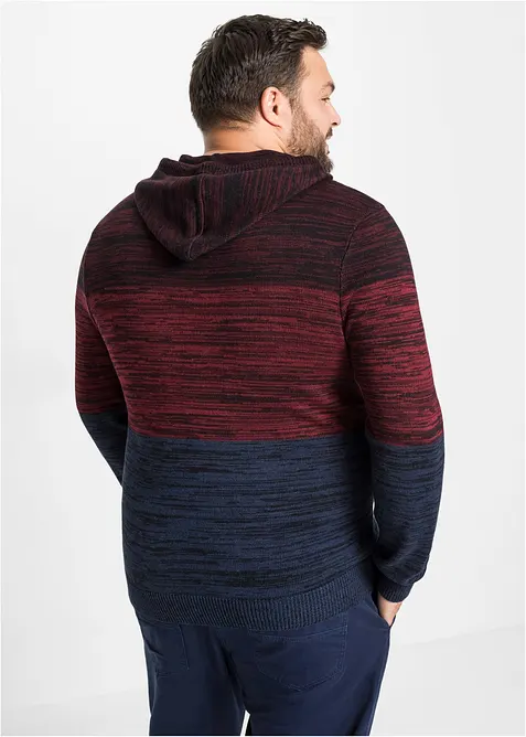 Pull doux en fine maille à capuche, bonprix