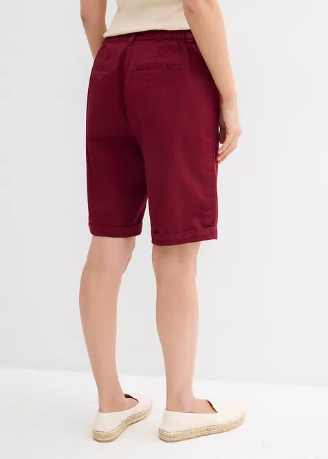 Bermuda paper touch en coton à taille confortable, bonprix