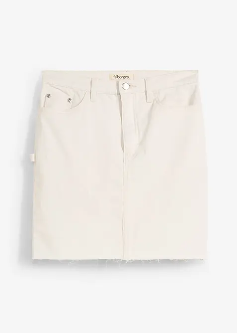 Mini-jupe en coton extensible, bonprix