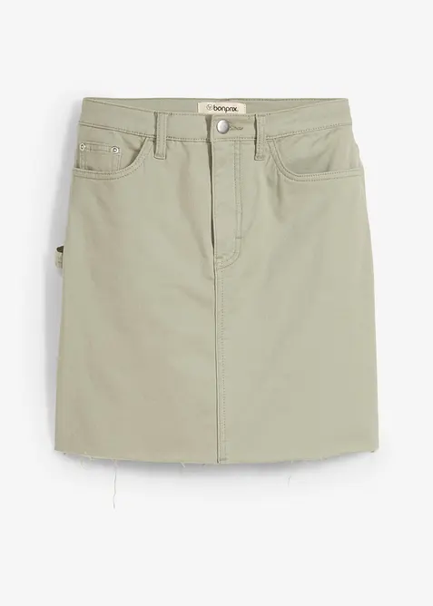 Mini-jupe en coton extensible, bonprix