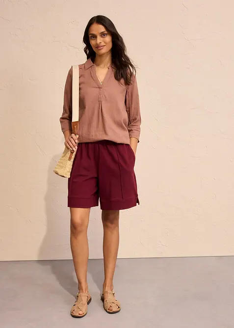 Short en molleton de coton mélangé, bonprix