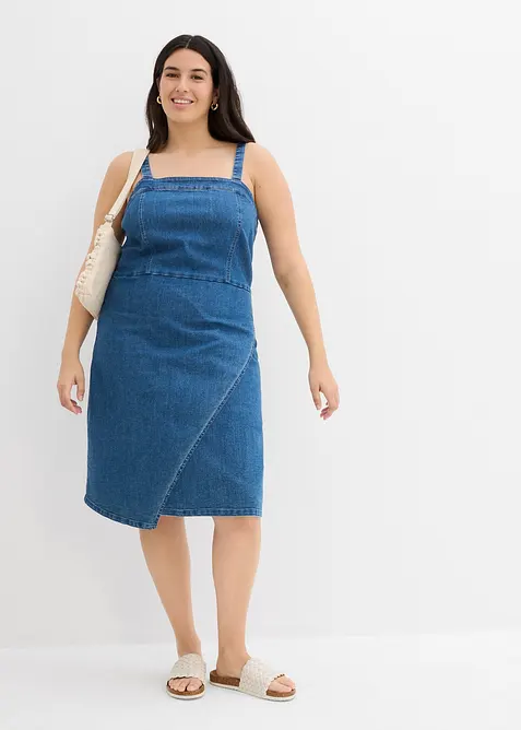 Robe en jean style portefeuille, bonprix