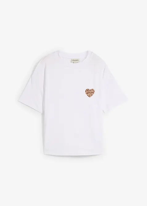 T-shirt raccourci à épaules descendues, bonprix