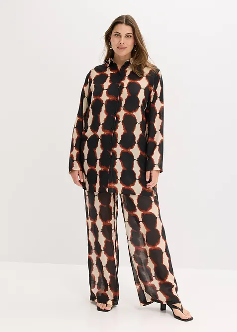 Blouse longue &agrave; imprim&eacute; batik, bonprix