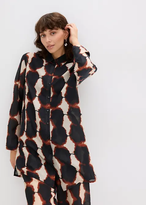 Blouse longue à imprimé batik, bonprix