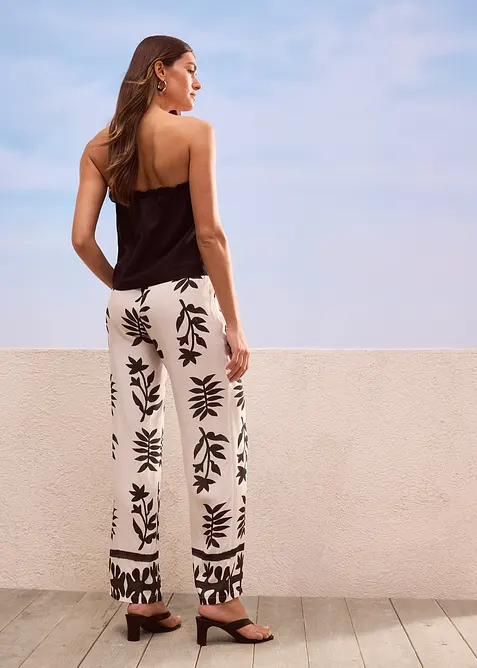 Pantalon imprimé en viscose fluide, bonprix