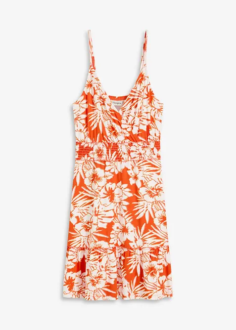 Robe imprimée en viscose à fines bretelles, bonprix