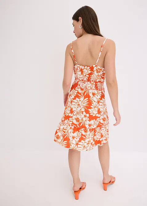 Robe imprimée en viscose à fines bretelles, bonprix