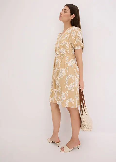 Robe-tunique brodée en viscose fluide, bonprix