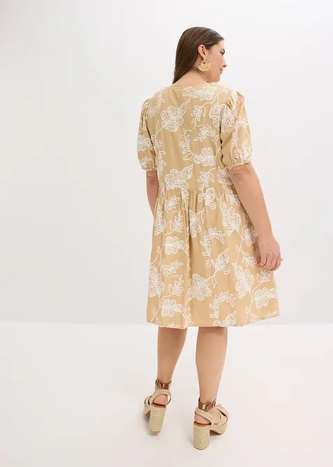 Robe-tunique brodée en viscose fluide, bonprix