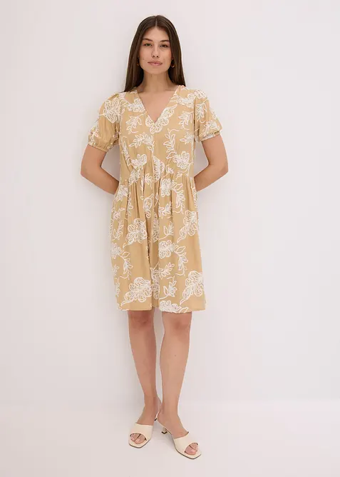 Robe-tunique brodée en viscose fluide, bonprix