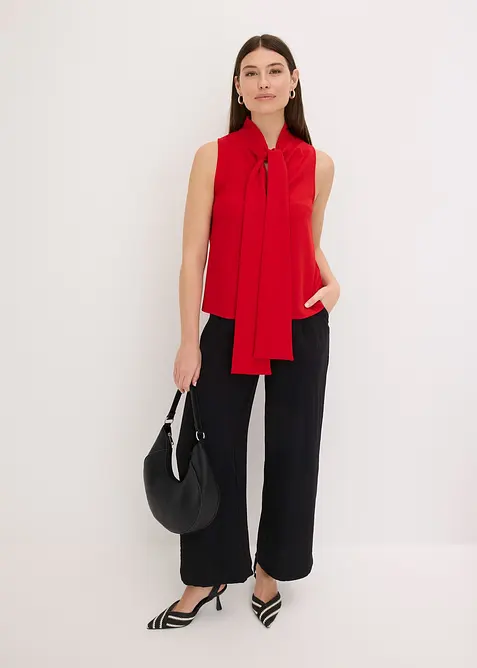 Top avec col à lavallière, bonprix