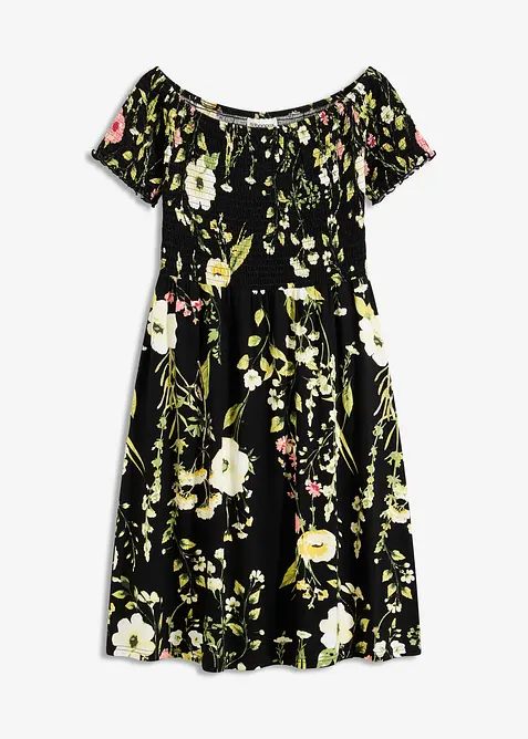 Robe col Bardot en jersey viscose, bonprix