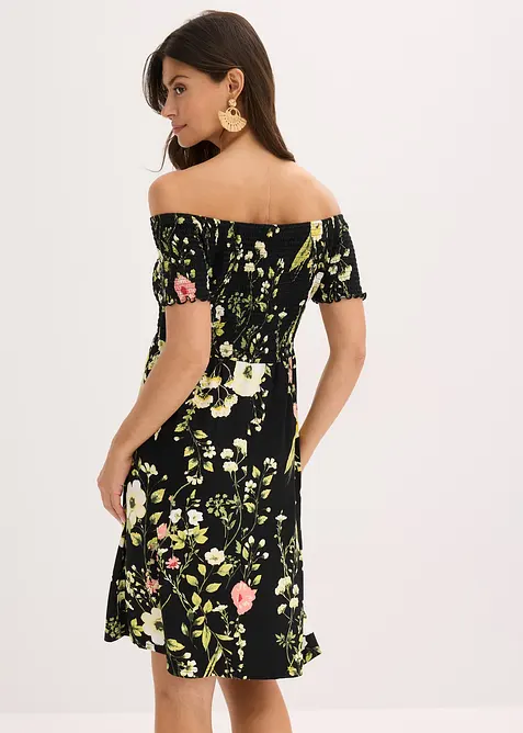 Robe col Bardot en jersey viscose, bonprix