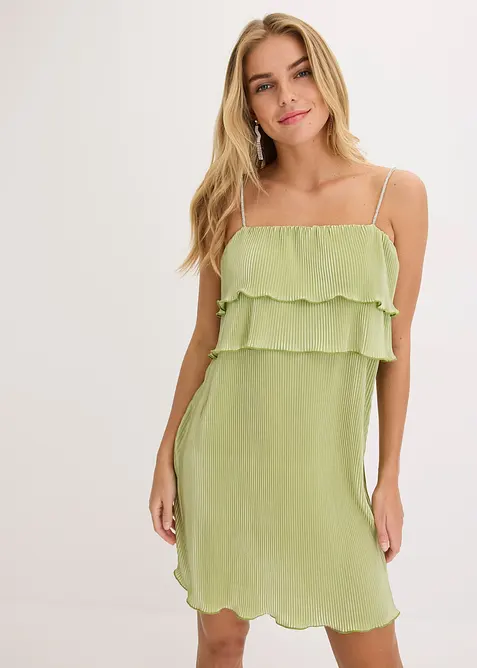 Robe en jersey plissé, bonprix