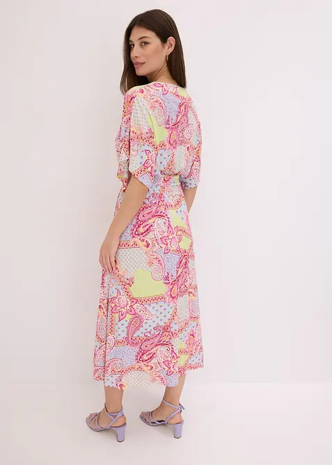 Robe à dentelle en jersey viscose extensible, bonprix