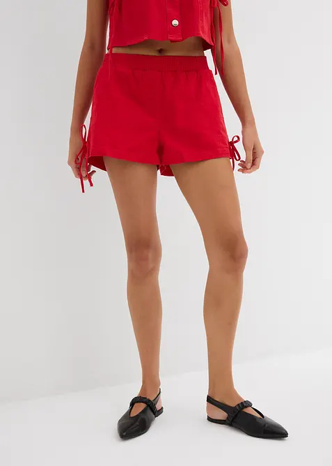 Short à taille élastiquée en coton extensible, bonprix