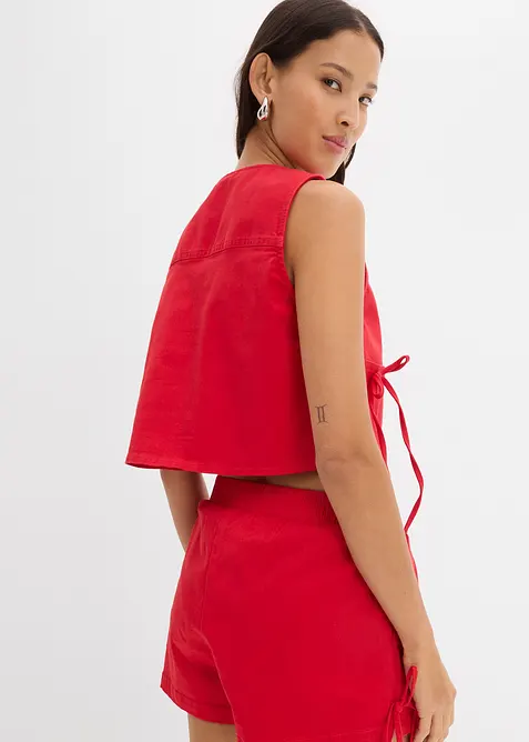 Gilet sans manches en twill de coton extensible, bonprix