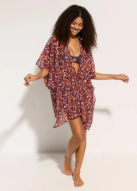 Kimono de plage avec détail à nouer, bonprix