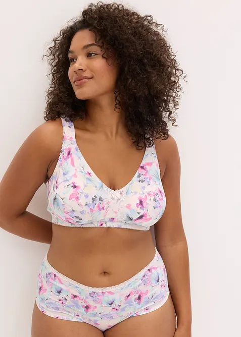 Lot de 3 soutiens-gorge coton sans armatures, bonprix