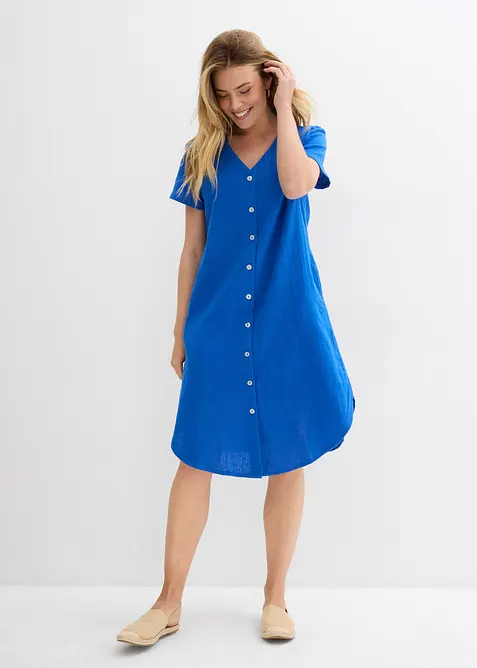 Robe chemise en gaze de coton douce, bonprix