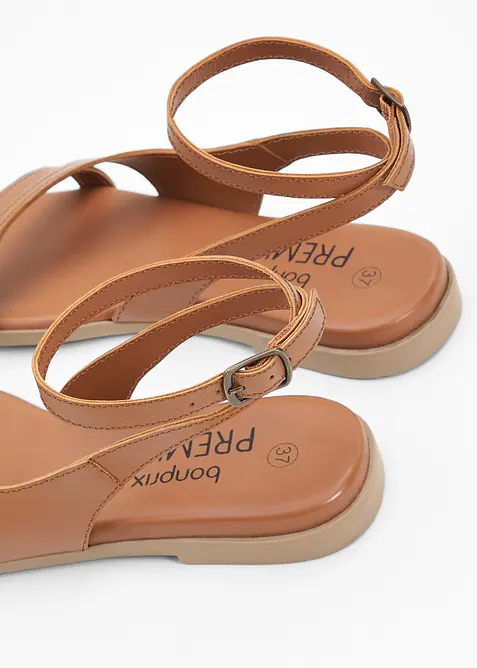 Sandales en cuir, bonprix