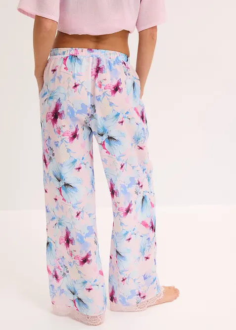 Pantalon de pyjama fluide en satin, bonprix