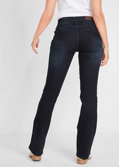 Jean bootcut taille mi-haute, extensible, bonprix