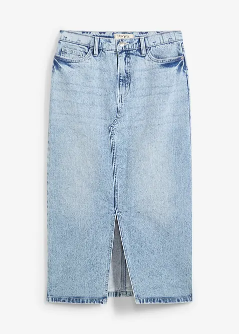 Jupe midi en jean, bonprix
