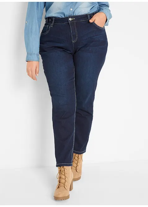 Jean Boyfriend taille mi-haute, extensible, bonprix
