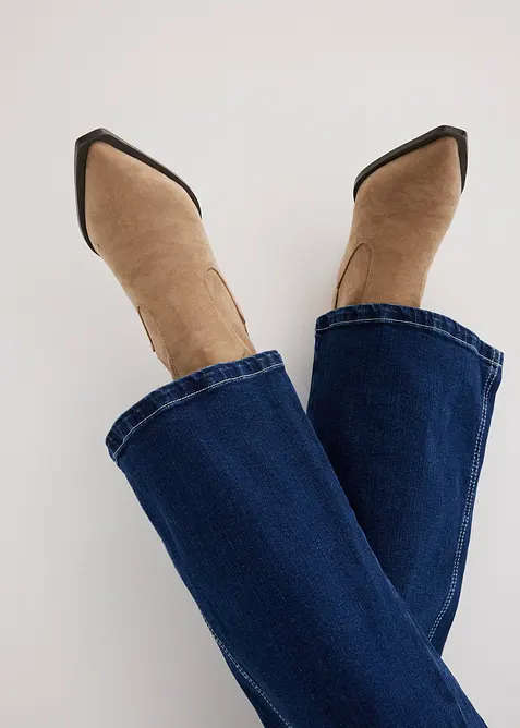 Jean large taille haute, coton, bonprix