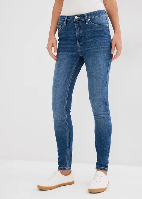 Jean skinny taille mi-haute, cropped, bonprix