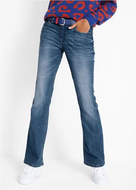 Jean bootcut taille mi-haute, extensible et confortable, bonprix