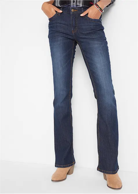 Jean bootcut taille mi-haute, extensible et confortable, bonprix