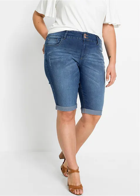 Bermuda en jean, taille mi-haute, bonprix