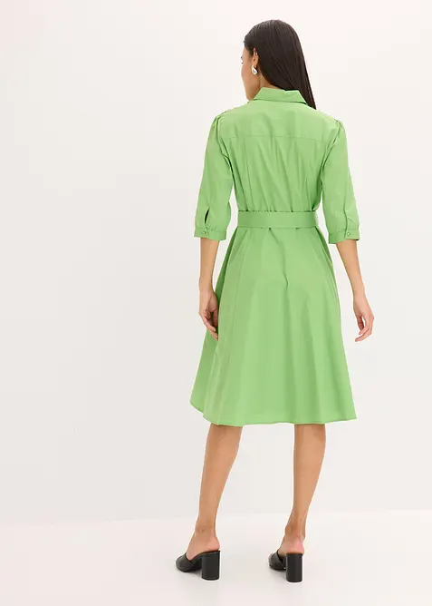 Robe-chemise avec dentelle et lien à nouer, bonprix