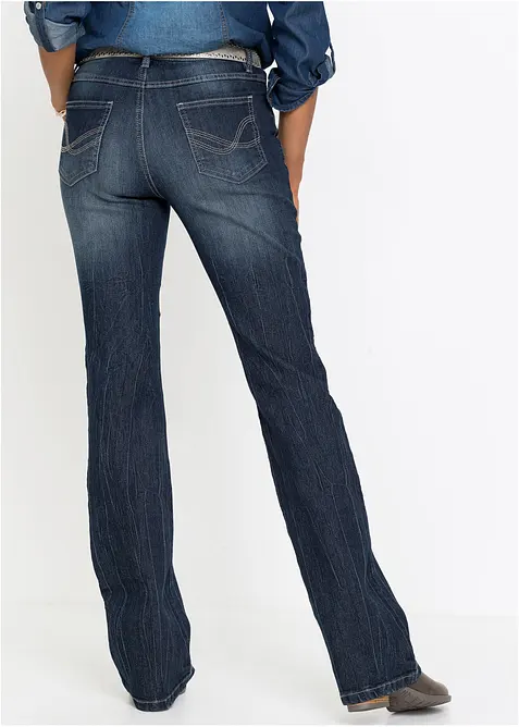 Jean bootcut taille haute, extensible et confortable, bonprix