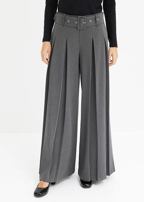 Pantalon de tailleur fluide en viscose mélangée, bonprix