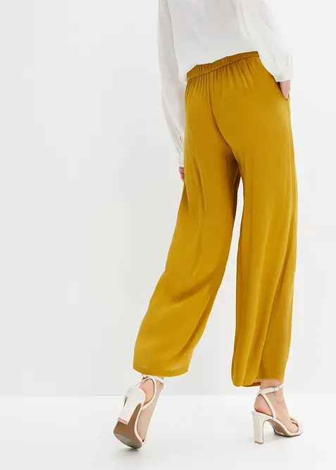 Pantalon en viscose, taille élastiquée, bonprix