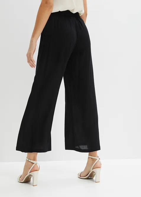 Pantalon en viscose, taille &eacute;lastiqu&eacute;e, bonprix