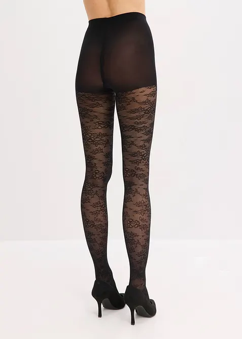Collant 70den en dentelle, bonprix