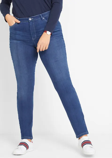 Jean slim taille mi-haute, extensible, bonprix