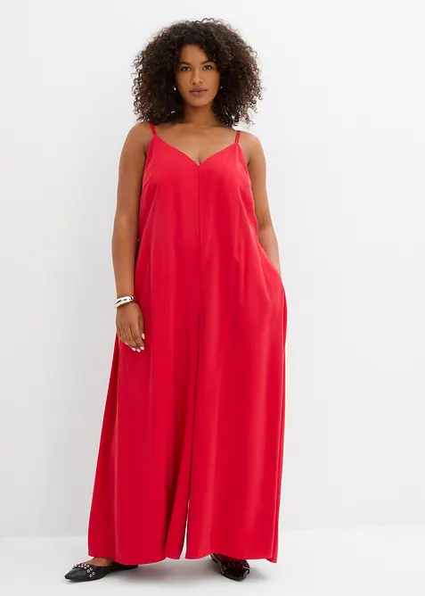 Combinaison en viscose m&eacute;lang&eacute;e &agrave; bretelles r&eacute;glables, bonprix