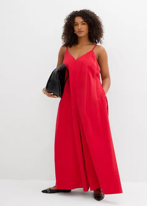 Combinaison en viscose m&eacute;lang&eacute;e &agrave; bretelles r&eacute;glables, bonprix