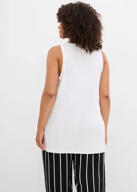Top long en coton extensible, bonprix