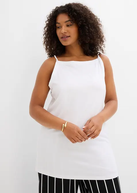 Top long en coton extensible, bonprix