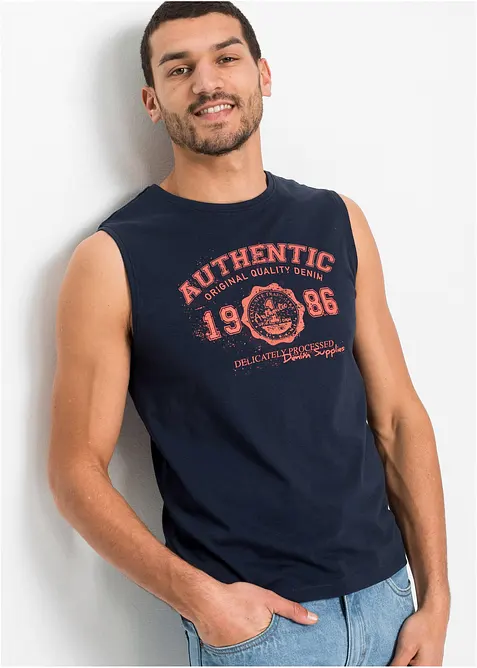 Lot de 2 marcels en coton agr&eacute;ables, bonprix