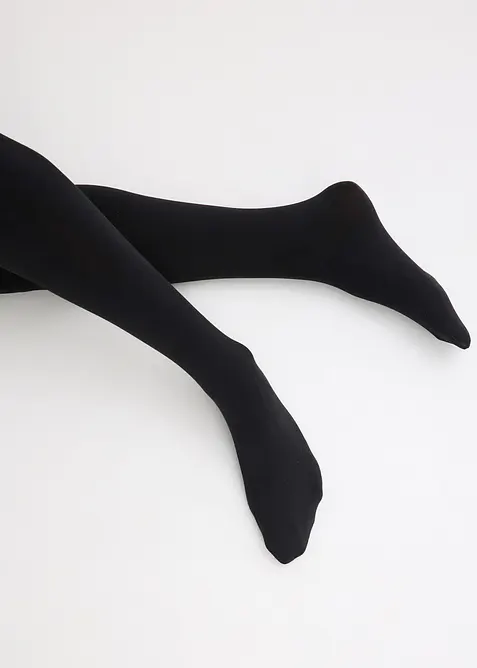 Lot de 2 collants thermiques polaires 140den, bonprix